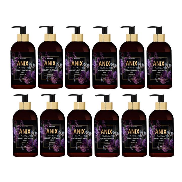 مایع دستشویی کرمی آنیکس مدل Violet Flowers حجم 500 میلی لیتر بسته 12 عددی